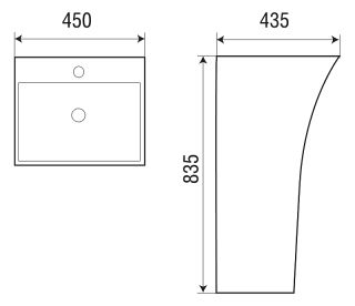 Раковина WeltWasser Rotbach 007 GL-WT 45 10000005492